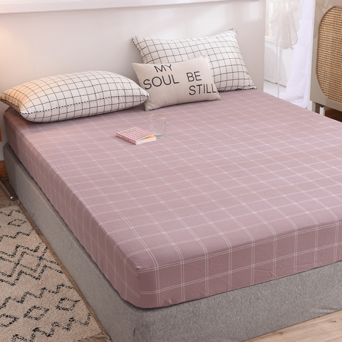 91家纺网 家纺一手货源 找家纺 甜之梦2025水洗棉单品床笠（任何尺寸都可以定做） 浅紫布丁