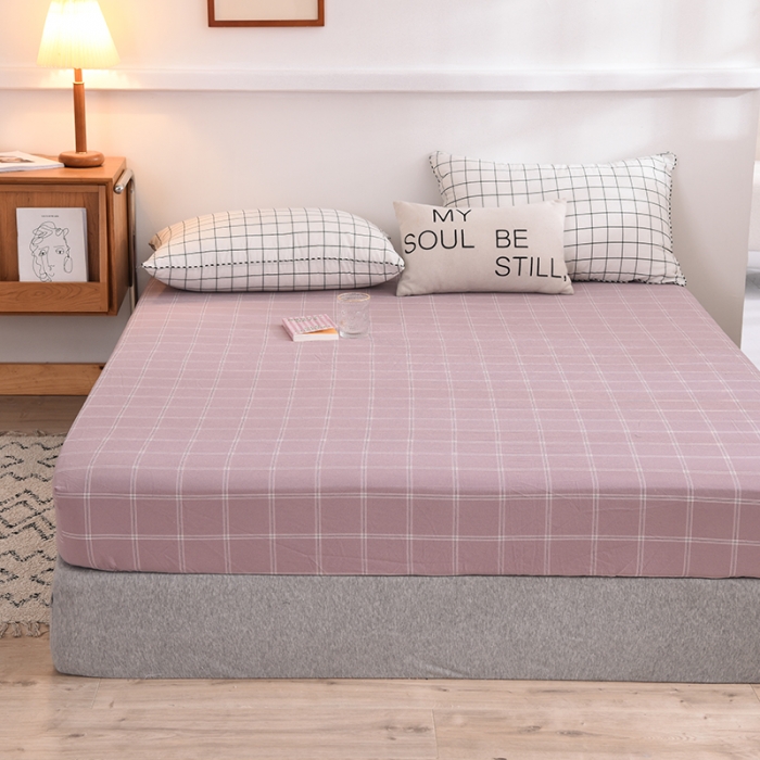 91家纺网 家纺一手货源 找家纺 甜之梦2025水洗棉单品床笠（任何尺寸都可以定做） 浅紫布丁