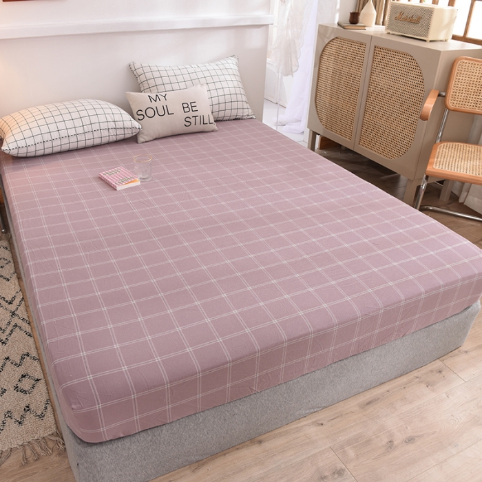 91家纺网 家纺一手货源 找家纺 甜之梦2025水洗棉单品床笠（任何尺寸都可以定做） 浅紫布丁