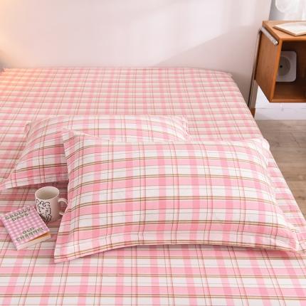 91家纺网 家纺一手货源 找家纺 甜之梦2025新款水洗棉单品枕套一对（任何尺寸都可以定做） 花语粉