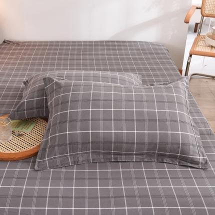 甜之梦2025新款水洗棉单品枕套一对（任何尺寸都可以定做） 千茉灰