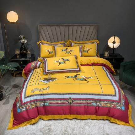 91家纺网 家纺一手货源 找家纺 （总）朵美 2021新款60支天丝数码印花四件套