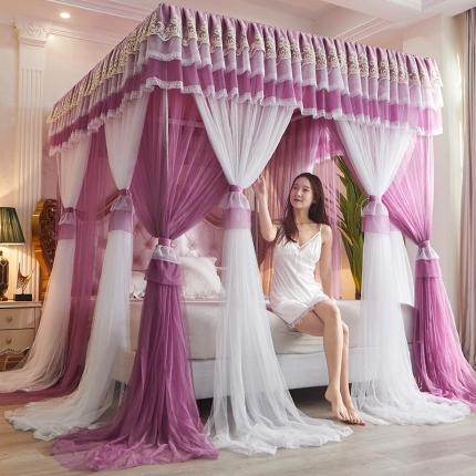 91家纺网 家纺一手货源 找家纺 （总）迪凡保罗 2025新款5823双层纱落地宫廷蚊帐