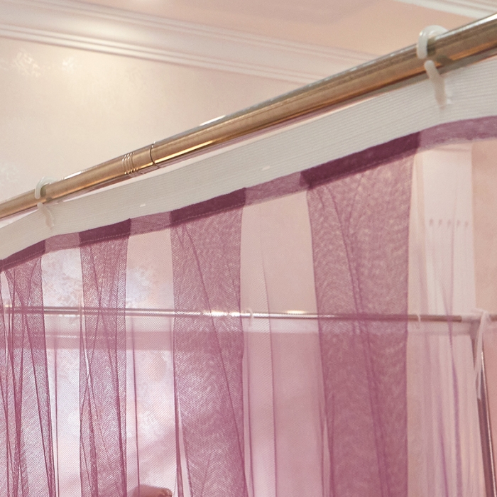 91家纺网 家纺一手货源 找家纺 迪凡保罗 2021新款5823双层纱落地宫廷蚊帐 豆沙