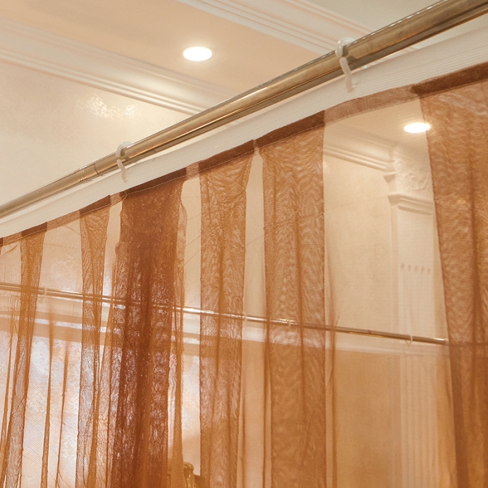 91家纺网 家纺一手货源 找家纺 迪凡保罗 2021新款5823双层纱落地宫廷蚊帐 咖啡