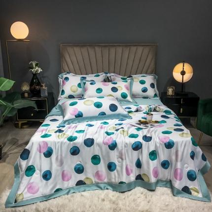 91家纺网 家纺一手货源 找家纺 朵美 2021新款60支天丝数码印花夏被四件套 缤纷夏日