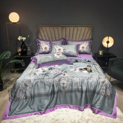 91家纺网 家纺一手货源 找家纺 （总）朵美 2021新款60支天丝数码印花夏被四件套