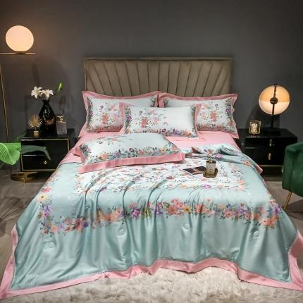 91家纺网 家纺一手货源 找家纺 （总）朵美 2021新款60支天丝数码印花夏被四件套