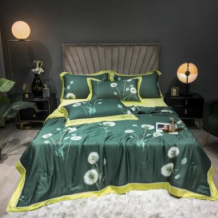 91家纺网 家纺一手货源 找家纺 朵美 2021新款60支天丝数码印花夏被四件套 夏日迷情