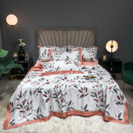 朵美 2021新款60支天丝数码印花夏被四件套 豆蔻年华