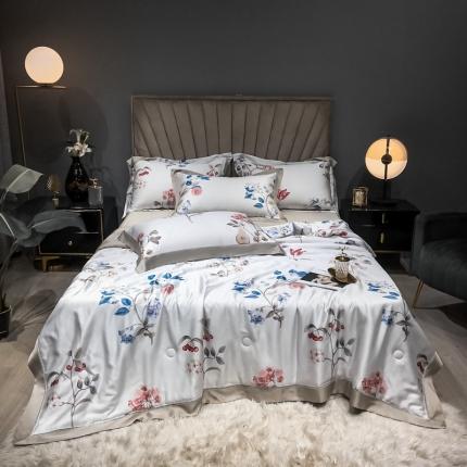 朵美 2021新款60支天丝数码印花夏被四件套 雅韵