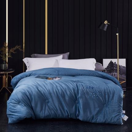 2020新款石墨烯抗菌远红外加厚保暖臻丝绒冬被被子被芯琥珀蓝