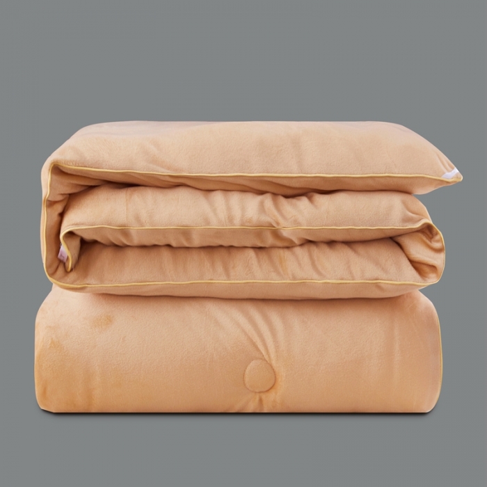 91家纺网 家纺一手货源 找家纺 2020新款石墨烯抗菌远红外加厚保暖臻丝绒冬被被子被芯土豪金