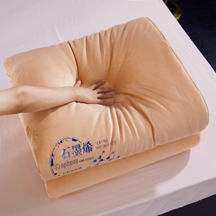 91家纺网 家纺一手货源 找家纺 2020新款石墨烯抗菌远红外加厚保暖臻丝绒冬被被子被芯土豪金