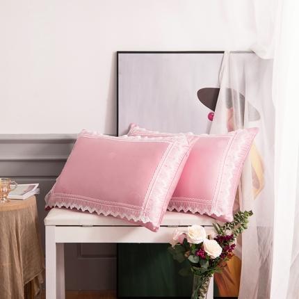 梵希良品 2021新款本草蕾丝花边枕芯枕头 粉色