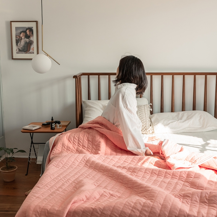 91家纺网 家纺一手货源 找家纺 法芙娜家纺 天竺棉夏凉被全棉空调被纯棉夏被纯色豆沙