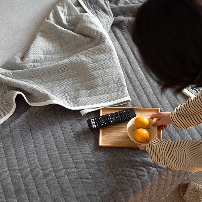 91家纺网 家纺一手货源 找家纺 法芙娜家纺 天竺棉夏凉被全棉空调被纯棉夏被纯色深灰