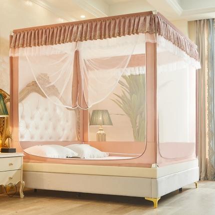 91家纺网 家纺一手货源 找家纺 迪凡保罗 2021新款5838U型外穿杆拉链坐床式蚊帐 驼色