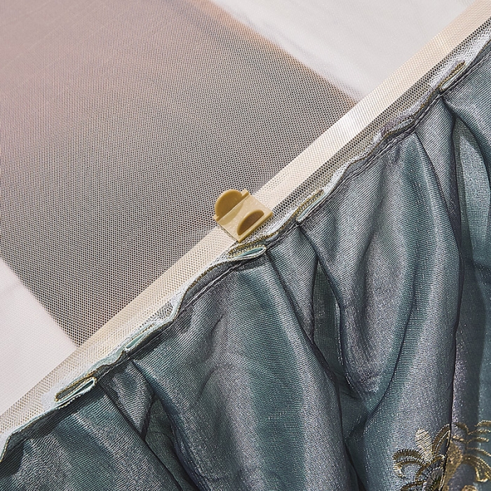 91家纺网 家纺一手货源 找家纺 迪凡保罗新款A33广东拉绳土豪金手动导轨蚊帐三开门 白色