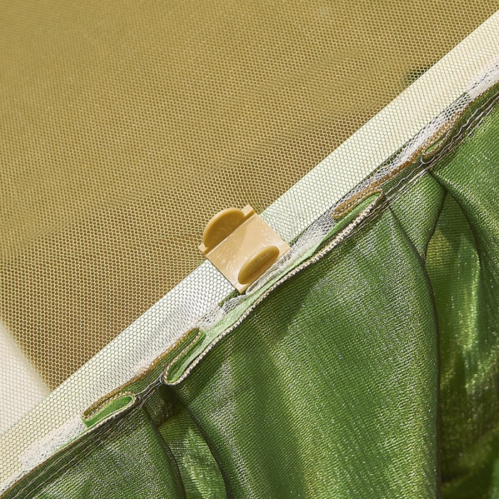 91家纺网 家纺一手货源 找家纺 迪凡保罗新款A33广东拉绳土豪金手动导轨蚊帐三开门 抹茶绿