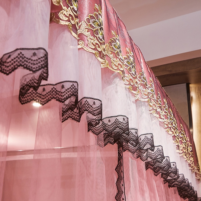 91家纺网 家纺一手货源 找家纺 迪凡保罗新款A33广东拉绳土豪金手动导轨蚊帐三开门 玉色