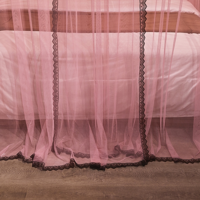 91家纺网 家纺一手货源 找家纺 迪凡保罗新款A33广东拉绳土豪金手动导轨蚊帐三开门 玉色