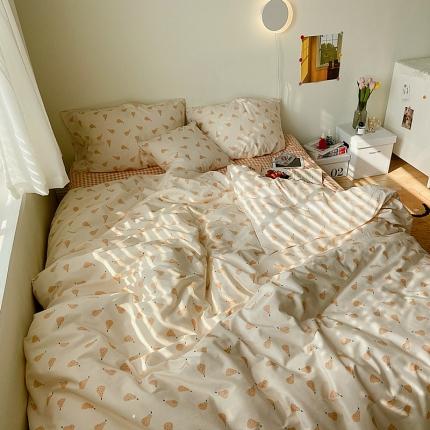 91家纺网 家纺一手货源 找家纺 尺素2021新款Ins韩国博主系列单被套INS小小梨