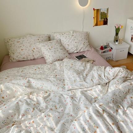 91家纺网 家纺一手货源 找家纺 尺素2021新款Ins韩国博主系列单被套INS小雅粉