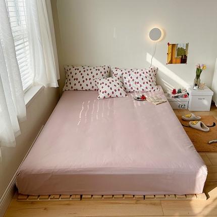 91家纺网 家纺一手货源 找家纺 尺素 2021新款Ins韩国博主系列单床笠INS小草莓