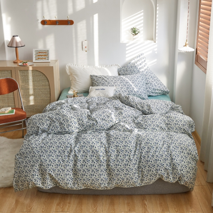 91家纺网 家纺一手货源 找家纺 （总）怡家居 2021新款小碎花全棉田园四件套