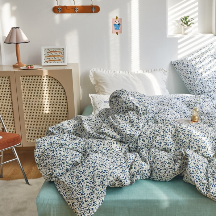 91家纺网 家纺一手货源 找家纺 （总）怡家居 2021新款小碎花全棉田园四件套