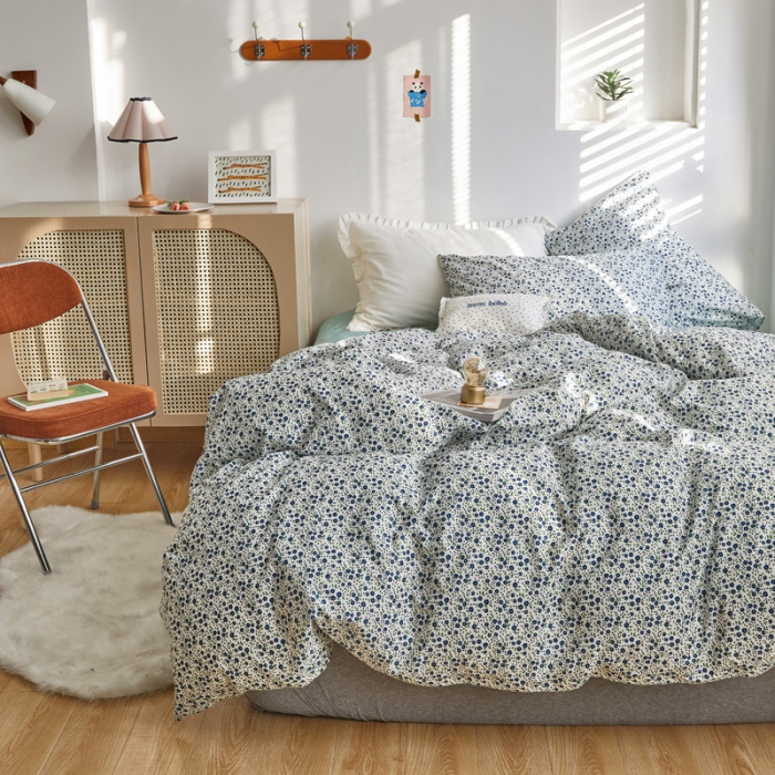 91家纺网 家纺一手货源 找家纺 （总）怡家居 2021新款小碎花全棉田园四件套