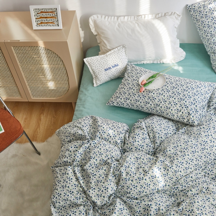 91家纺网 家纺一手货源 找家纺 （总）怡家居 2021新款小碎花全棉田园四件套