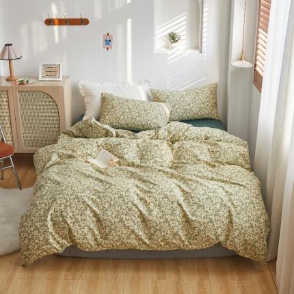 怡家居 2021新款小碎花全棉田园四件套 情动