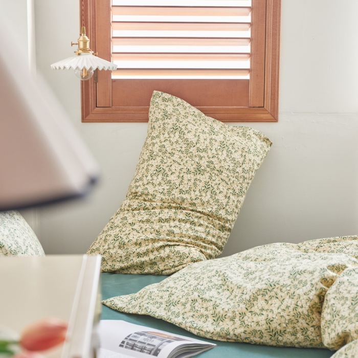 91家纺网 家纺一手货源 找家纺 怡家居 2021新款小碎花全棉田园四件套 情动