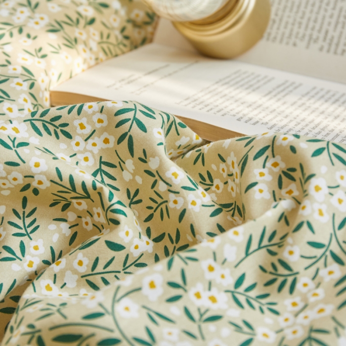 91家纺网 家纺一手货源 找家纺 怡家居 2021新款小碎花全棉田园四件套 情动