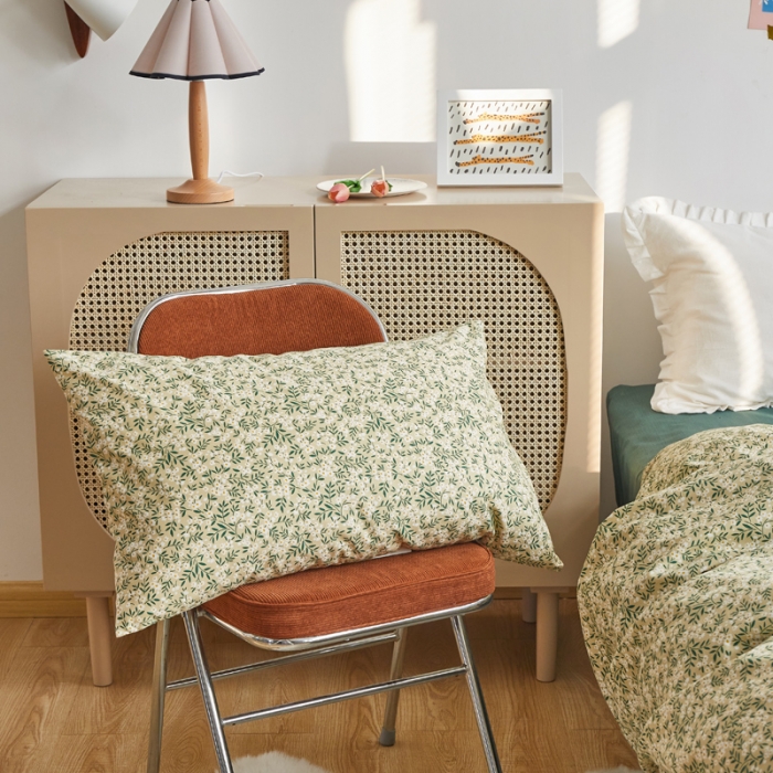 91家纺网 家纺一手货源 找家纺 怡家居 2021新款小碎花全棉田园四件套 情动