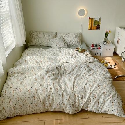 91家纺网 家纺一手货源 找家纺 尺素 2021新款Ins韩国博主系列单床单INS乖乖兔