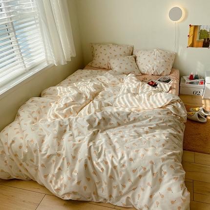 91家纺网 家纺一手货源 找家纺 尺素 2021新款Ins韩国博主系列单床单INS小小梨