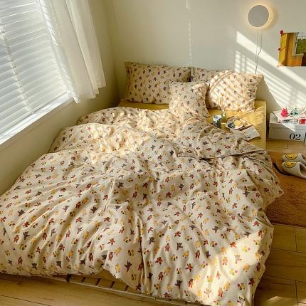 尺素 2021新款Ins韩国博主系列单床单INS运动熊