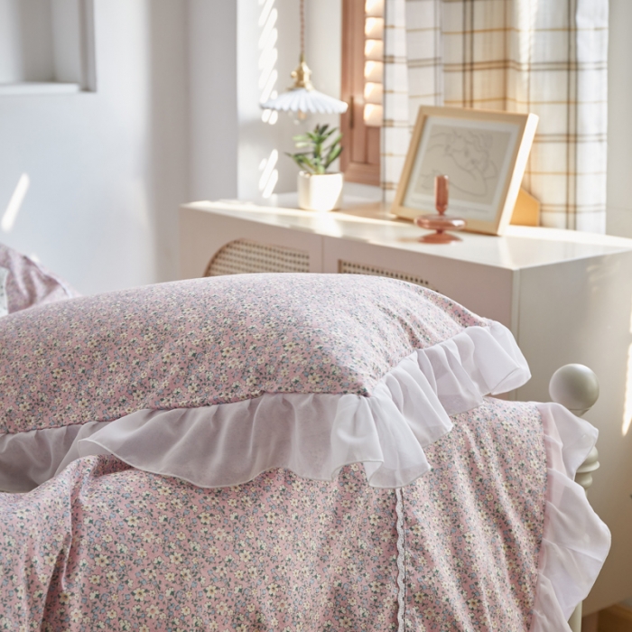 91家纺网 家纺一手货源 找家纺 怡家居 2021新款韩版全棉四件套 初春