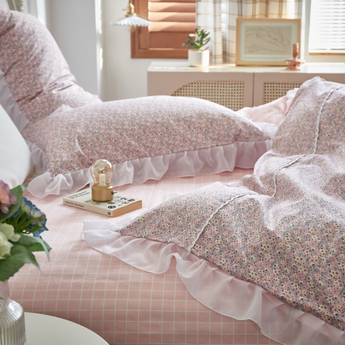 91家纺网 家纺一手货源 找家纺 怡家居 2021新款韩版全棉四件套 初春