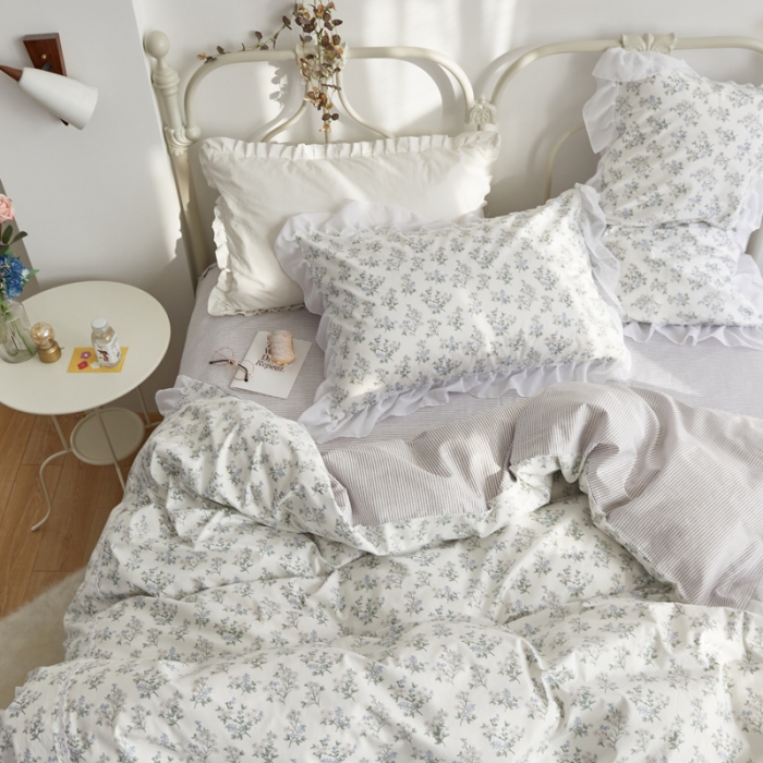 91家纺网 家纺一手货源 找家纺 怡家居 2021新款韩版全棉四件套 芳华