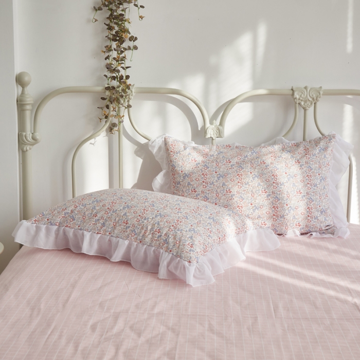 91家纺网 家纺一手货源 找家纺 怡家居 2021新款韩版全棉四件套 粉诺