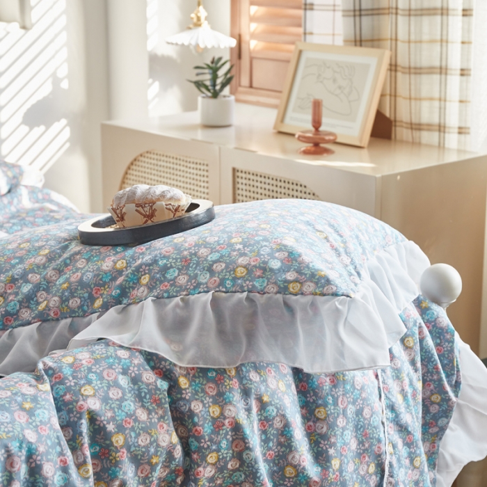 91家纺网 家纺一手货源 找家纺 怡家居 2021新款韩版全棉四件套 圣安娜