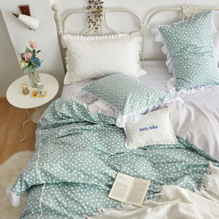 91家纺网 家纺一手货源 找家纺 怡家居 2021新款韩版全棉四件套 圆圆兔