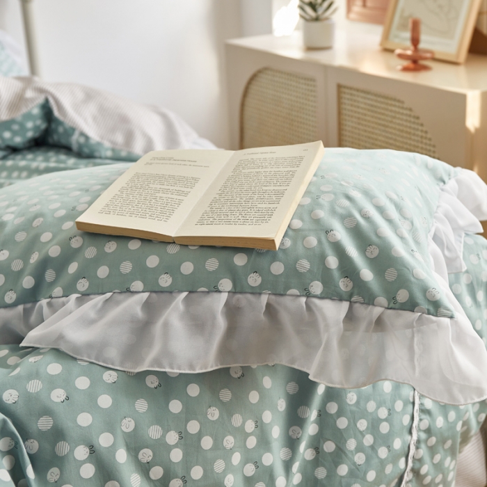 91家纺网 家纺一手货源 找家纺 怡家居 2021新款韩版全棉四件套 圆圆兔