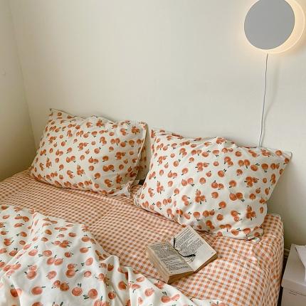 91家纺网 家纺一手货源 找家纺 尺素 2021新款Ins韩国博主系列单枕套/只INS小小橘