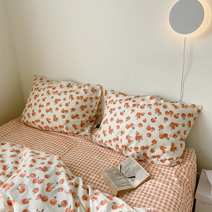 91家纺网 家纺一手货源 找家纺 尺素 2021新款Ins韩国博主系列单枕套/只INS小小橘