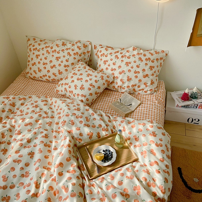 91家纺网 家纺一手货源 找家纺 尺素 2021新款Ins韩国博主系列单枕套/只INS小小橘